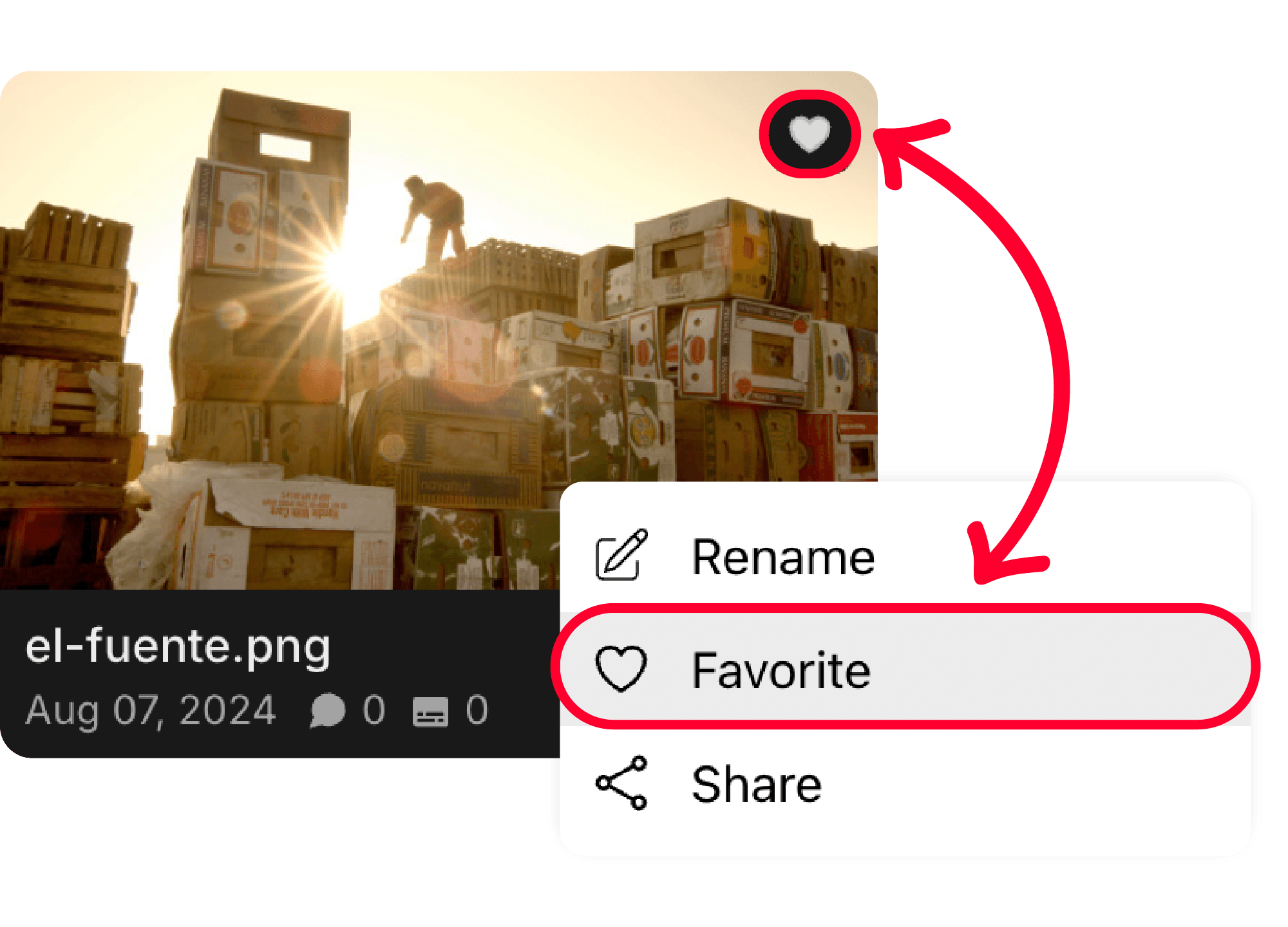 Add an Asset to Favorites