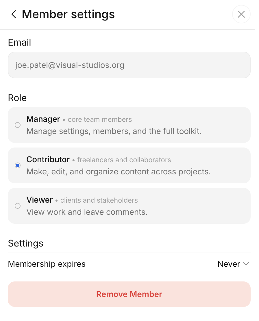 Access Roles - Contributor